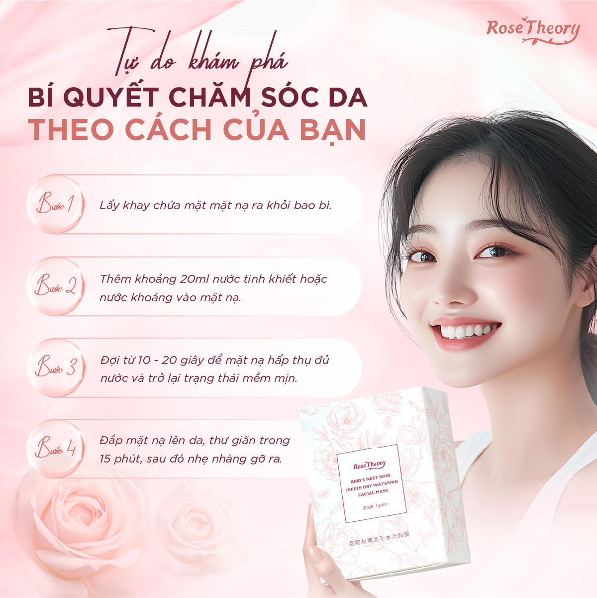 Rose Theory Bird's Nest Hydrating Face Mask - Moisturizing & Skin Repair